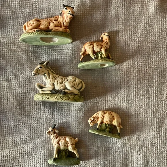 Vintage Atlantic Mold Nativity Manger Scene, 21-Piece, 1970 Ceramic Set